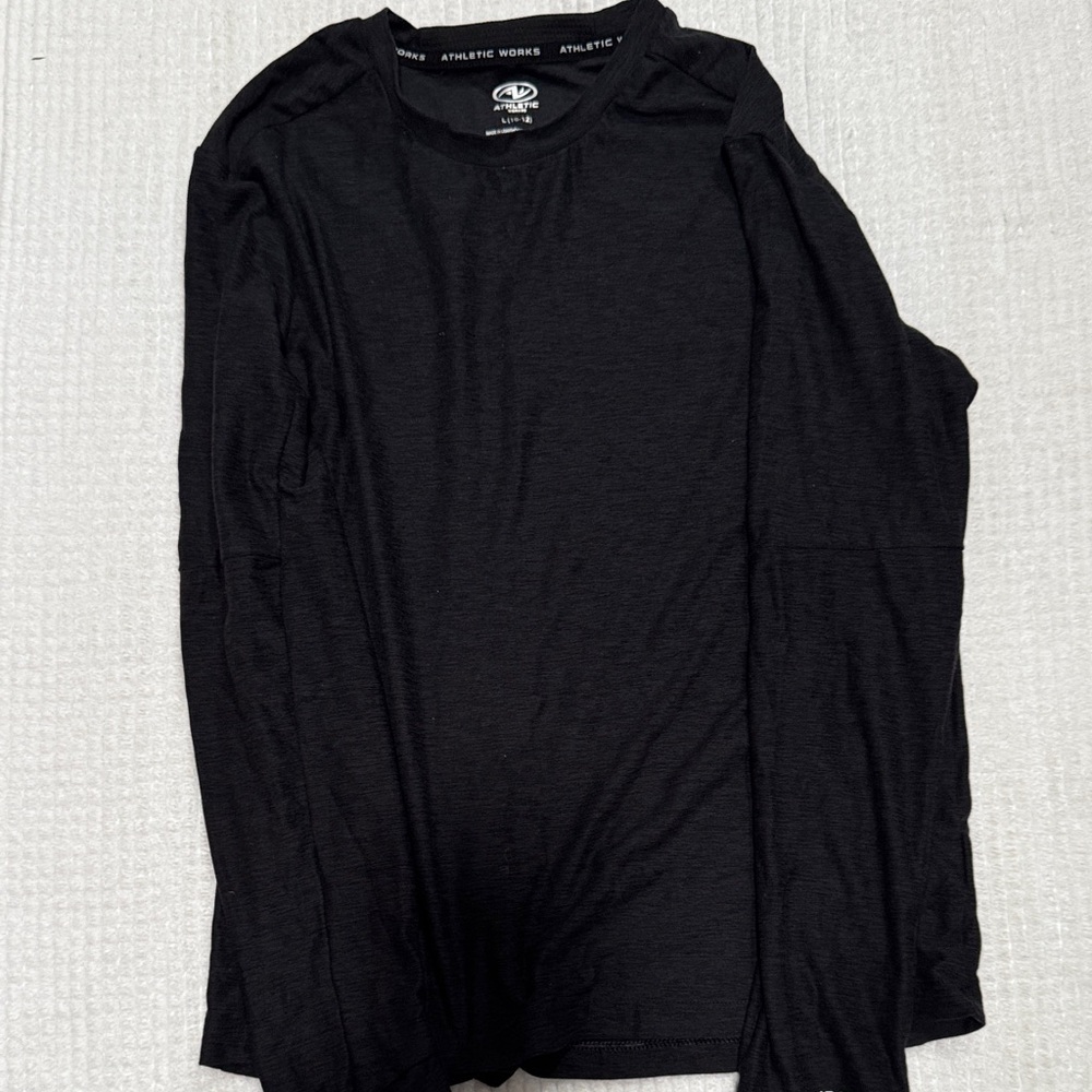 Athletic Works Boy’s Long Sleeve Black Tee